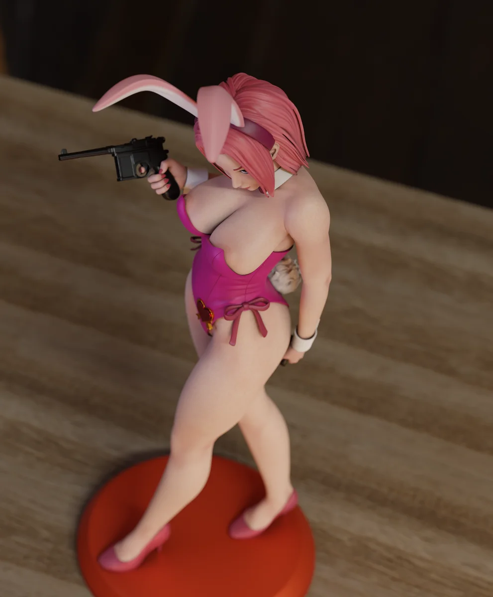 Kallen Bunny | Fan Art | 3D Printed Resin Model Garage Kit | *Un-Painted* | Momoji 9
