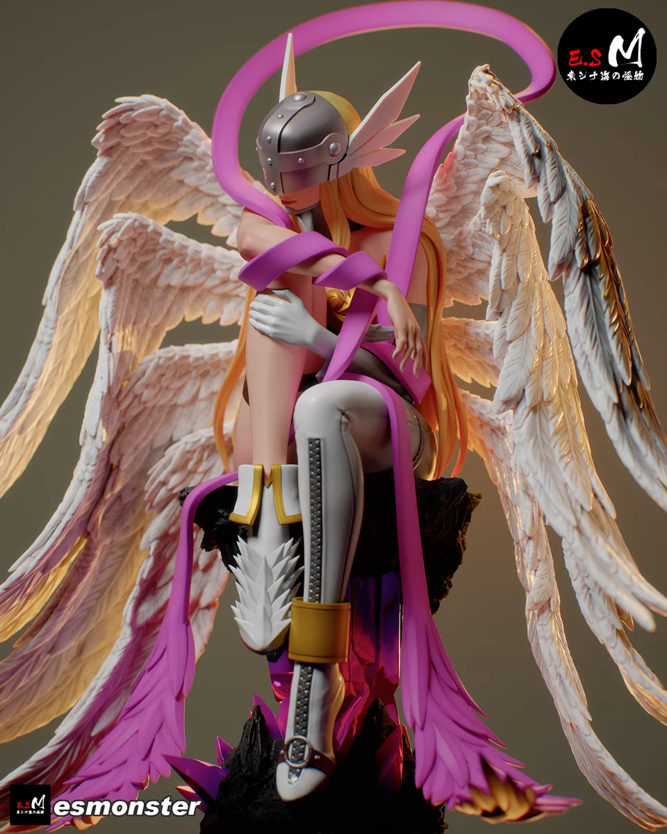Angewomon | Fan Art | 3D Printed Resin Model Garage Kit | *Un-Painted* | ES Monster 5