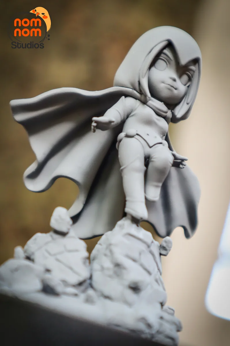 Chibi Raven | Fan Art | 3D Printed Resin Model Garage Kit | *Un-Painted* | Nomnom 9