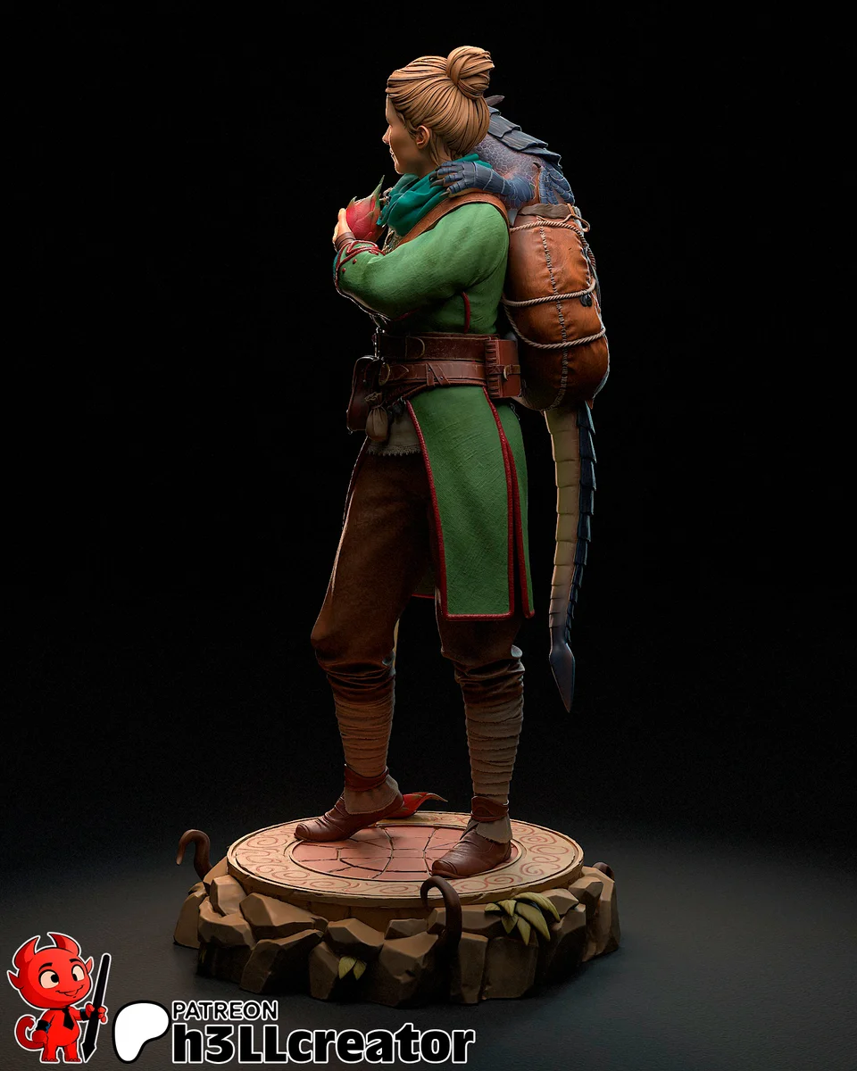 Mio and Zoe Set | Fan Art | 3D Printed Resin Model Garage Kit | *Un-Painted* | H3LL Creator 10