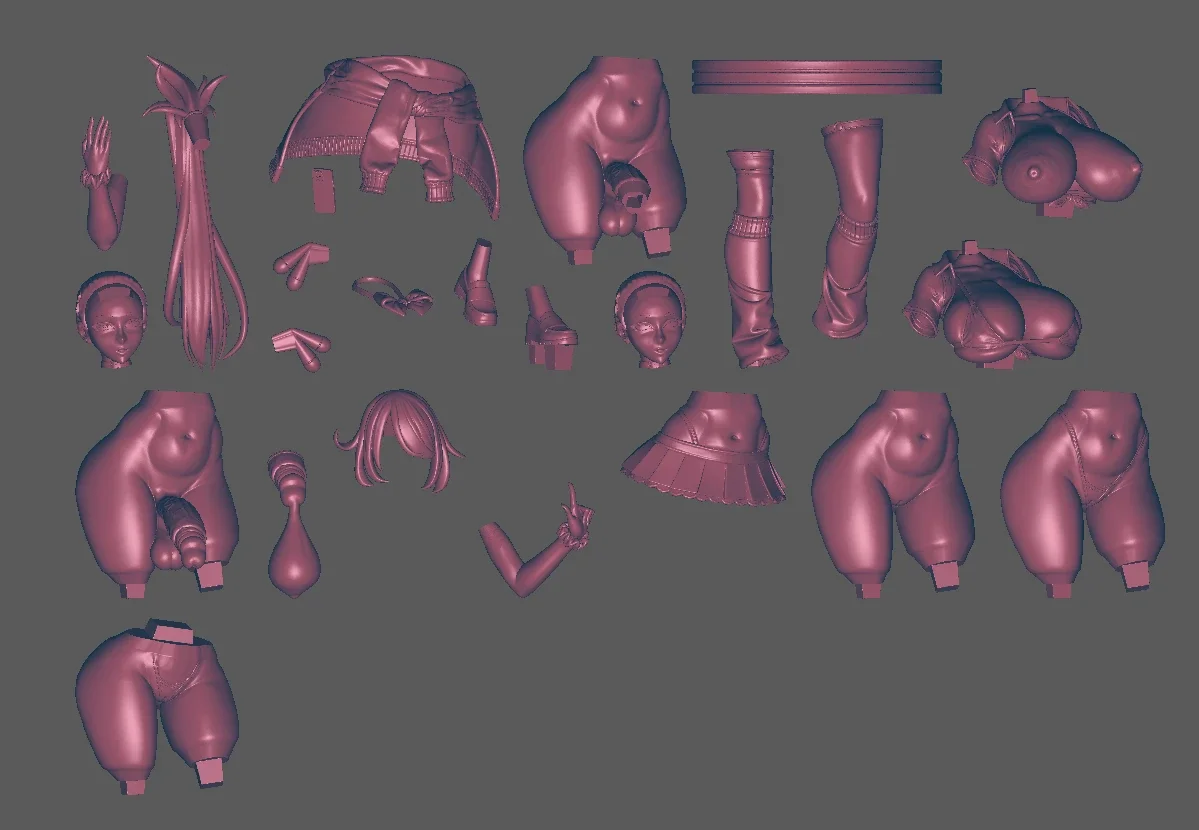 Gyaru Lady | Fan Art | 3D Printed Resin Model Garage Kit | *Un-Painted* | Officer Rhu 6