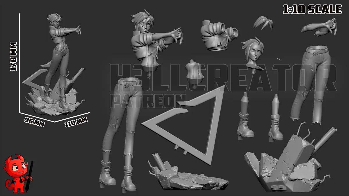 Invisigal | Fan Art | 3D Printed Resin Model Garage Kit | *Un-Painted* | H3LL Creator 9