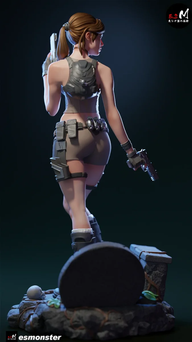 Lara Croft | Fan Art | 3D Printed Resin Model Garage Kit | *Un-Painted* | ES Monster 3