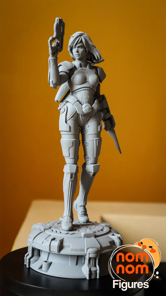Commander Female Shepard | Fan Art | 3D Printed Resin Model Garage Kit | *Un-Painted* | Nomnom 9