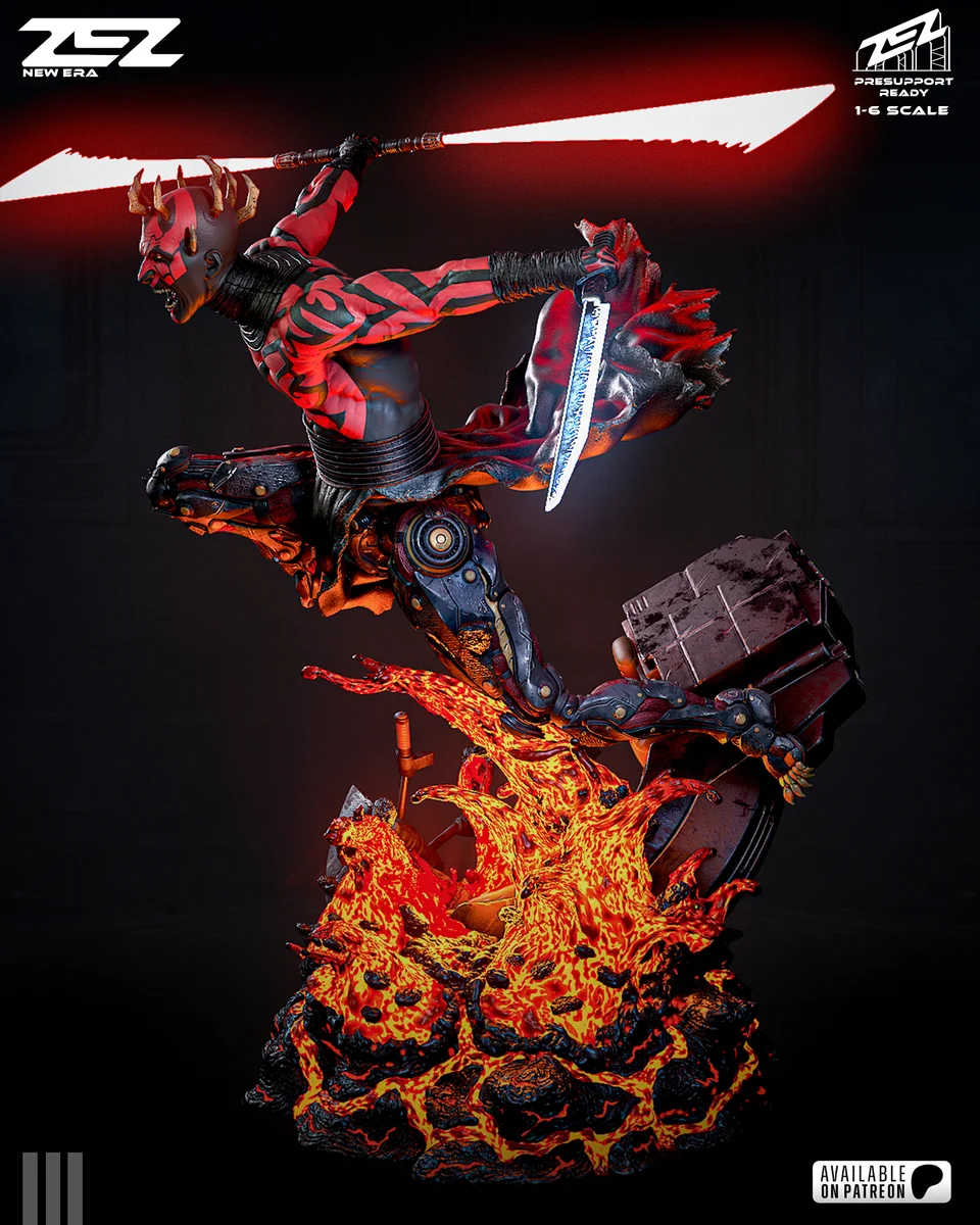 Darth Maul | Fan Art | 3D Printed Resin Model Garage Kit | *Un-Painted* | ZEZ Studio 6
