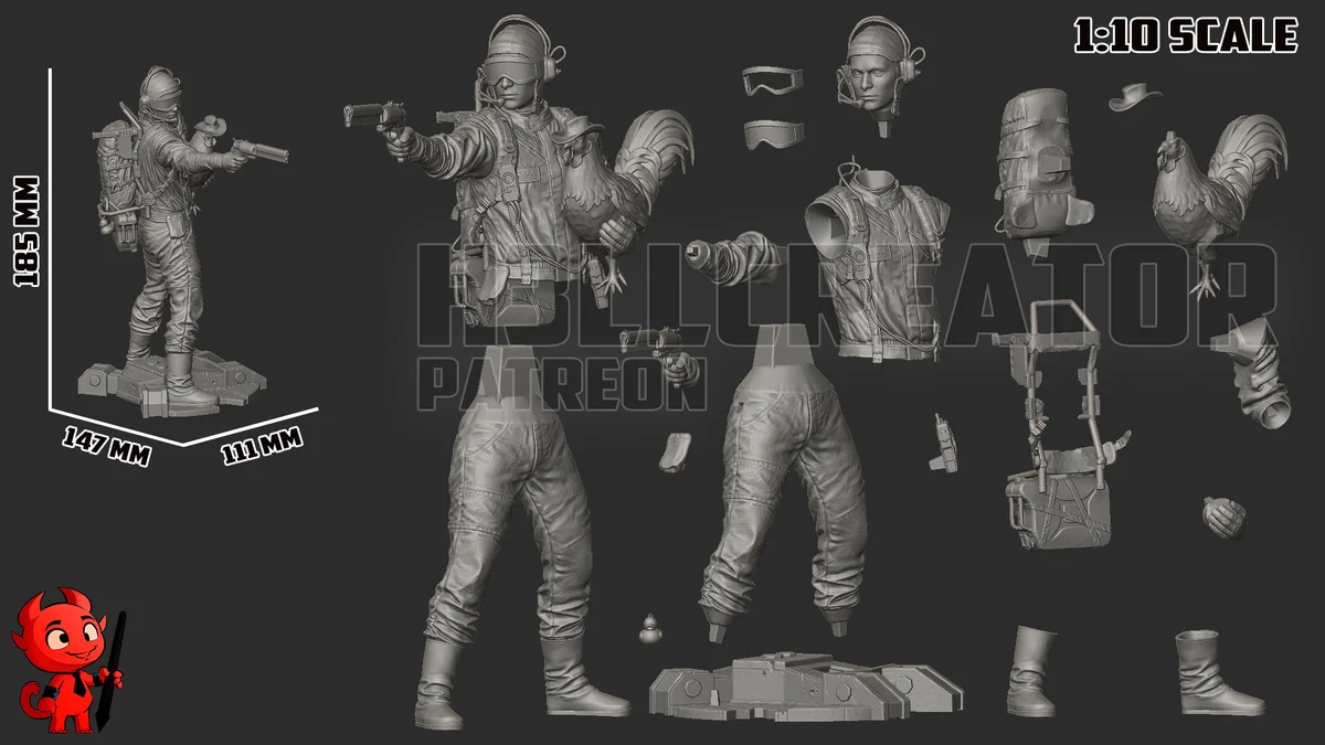Raider | Fan Art | 3D Printed Resin Model Garage Kit | *Un-Painted* | H3LL Creator 13
