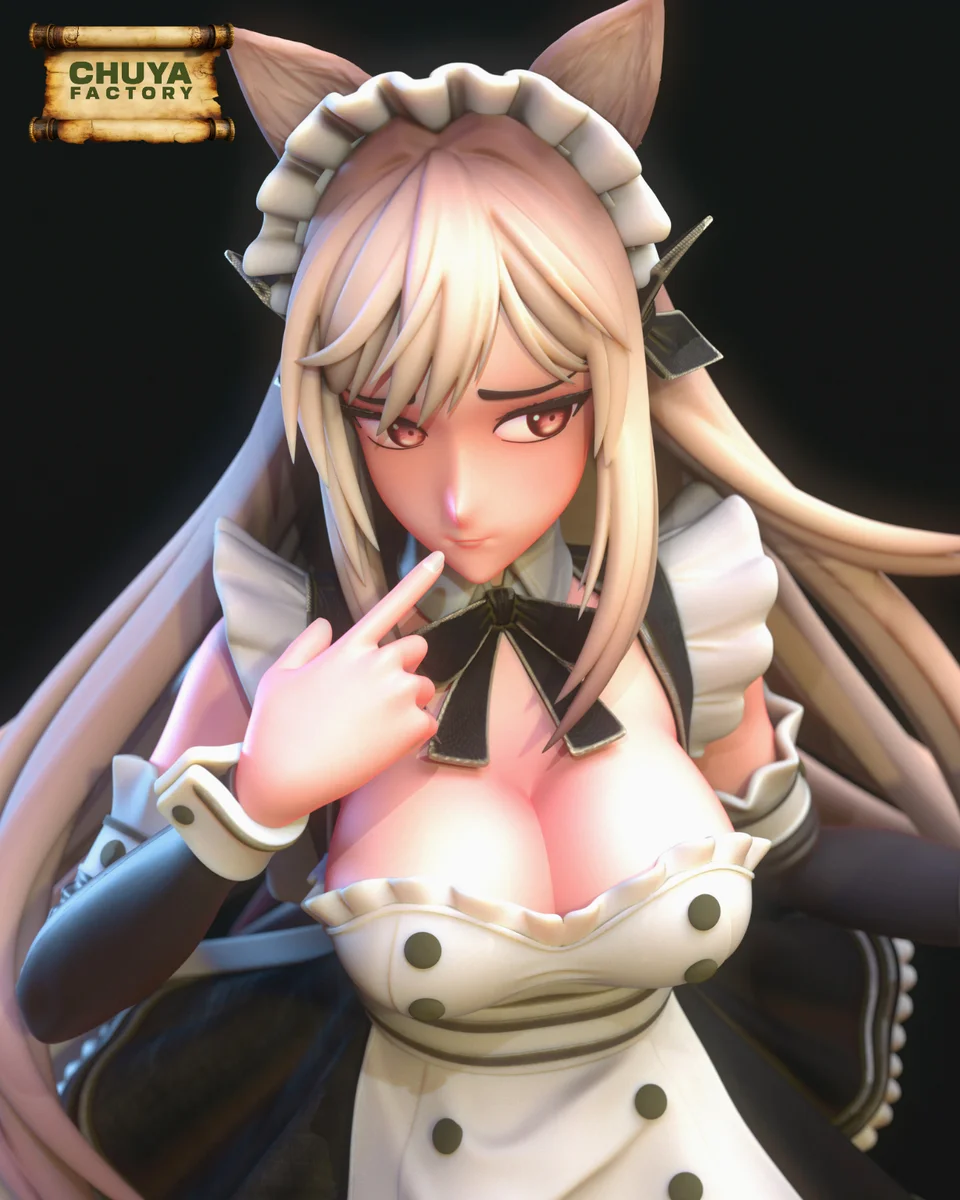 Maid Rapi | Fan Art | 3D Printed Resin Model Garage Kit | *Un-Painted* | Chuya Factory 7