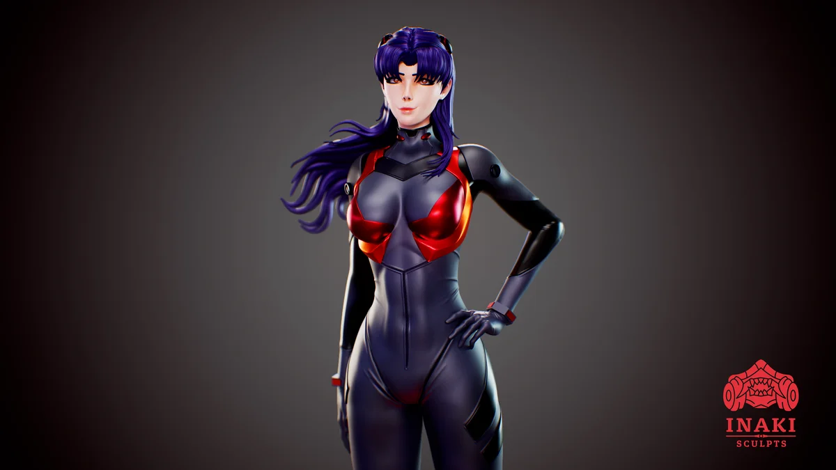Misato | Fan Art | 3D Printed Resin Model Garage Kit | *Un-Painted* | Inaki Sculpts 3