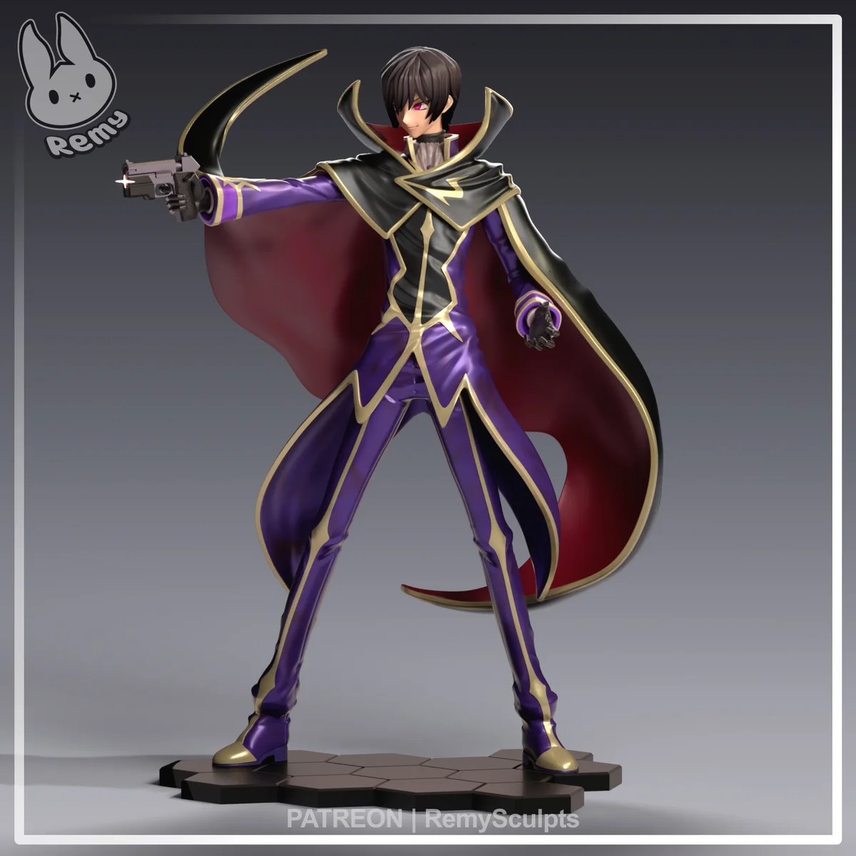 Lelouch Lamperouge | Fan Art | 3D Printed Resin Model Garage Kit | *Un-Painted* | Remy Sculpts 5