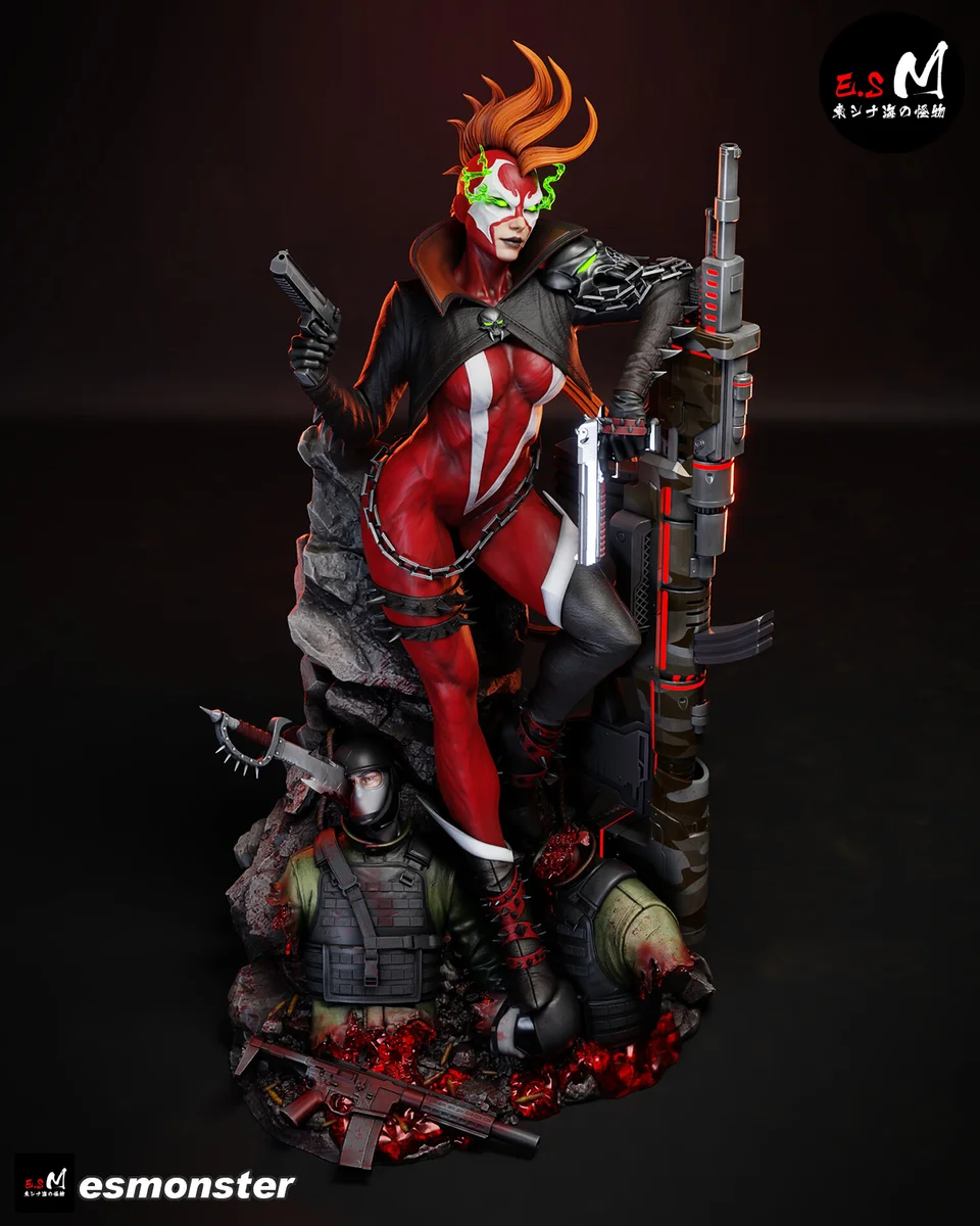 SheSpawn | Fan Art | 3D Printed Resin Model Garage Kit | *Un-Painted* | ES Monster 15
