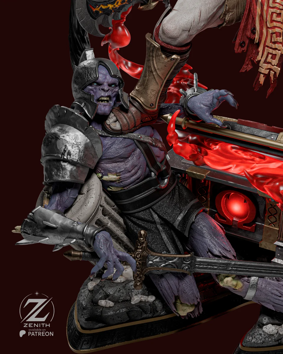 Kratos | Fan Art | 3D Printed Resin Model Garage Kit | *Un-Painted* | Zenith Studios 6