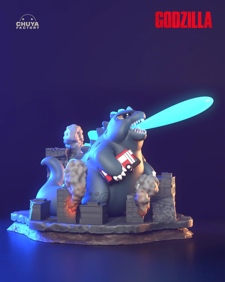 Chibi Godzilla | Fan Art | 3D Printed Resin Model Garage Kit | *Un-Painted* | Chuya Factory 4