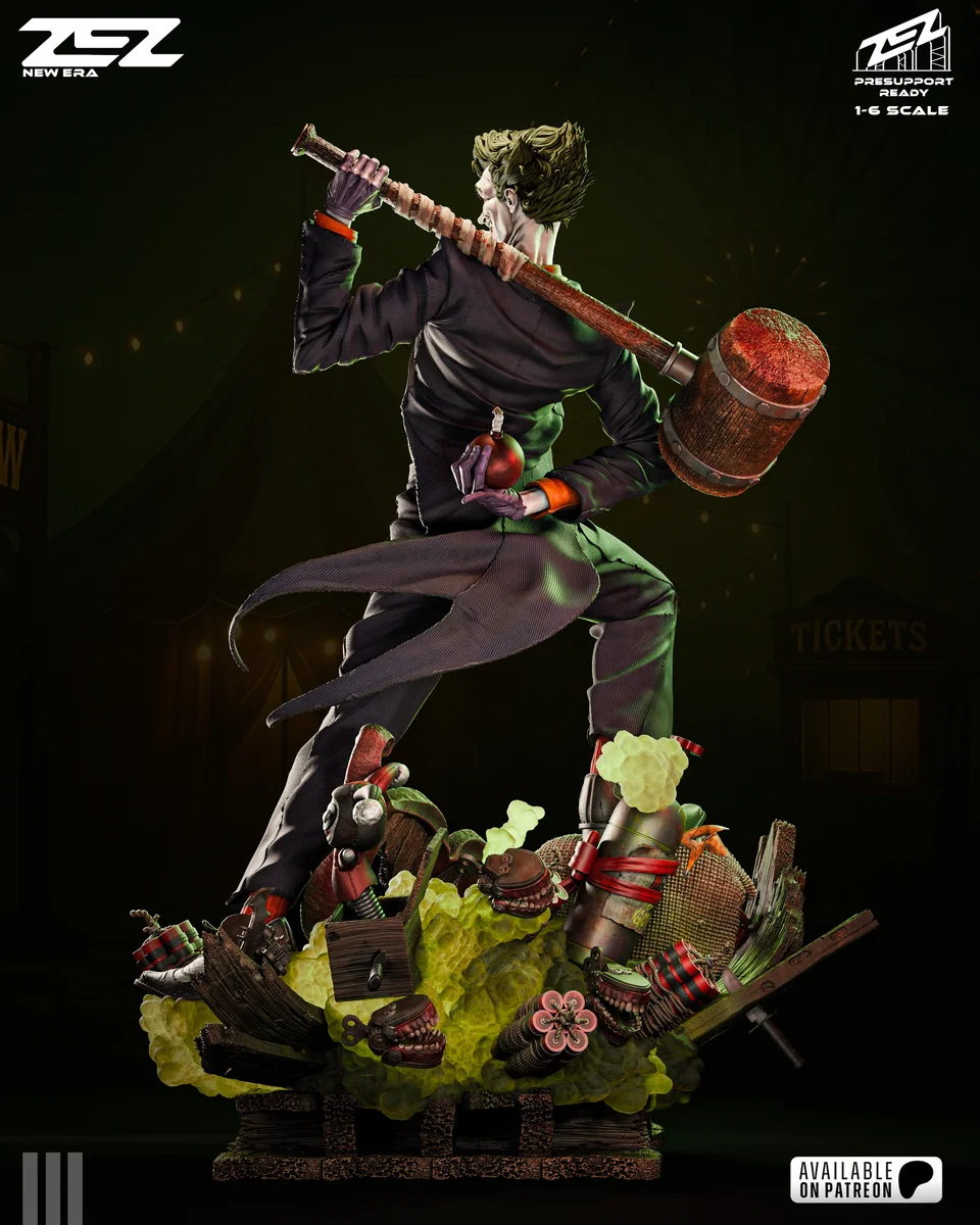 Joker | Fan Art | 3D Printed Resin Model Garage Kit | *Un-Painted* | ZEZ Studio 3