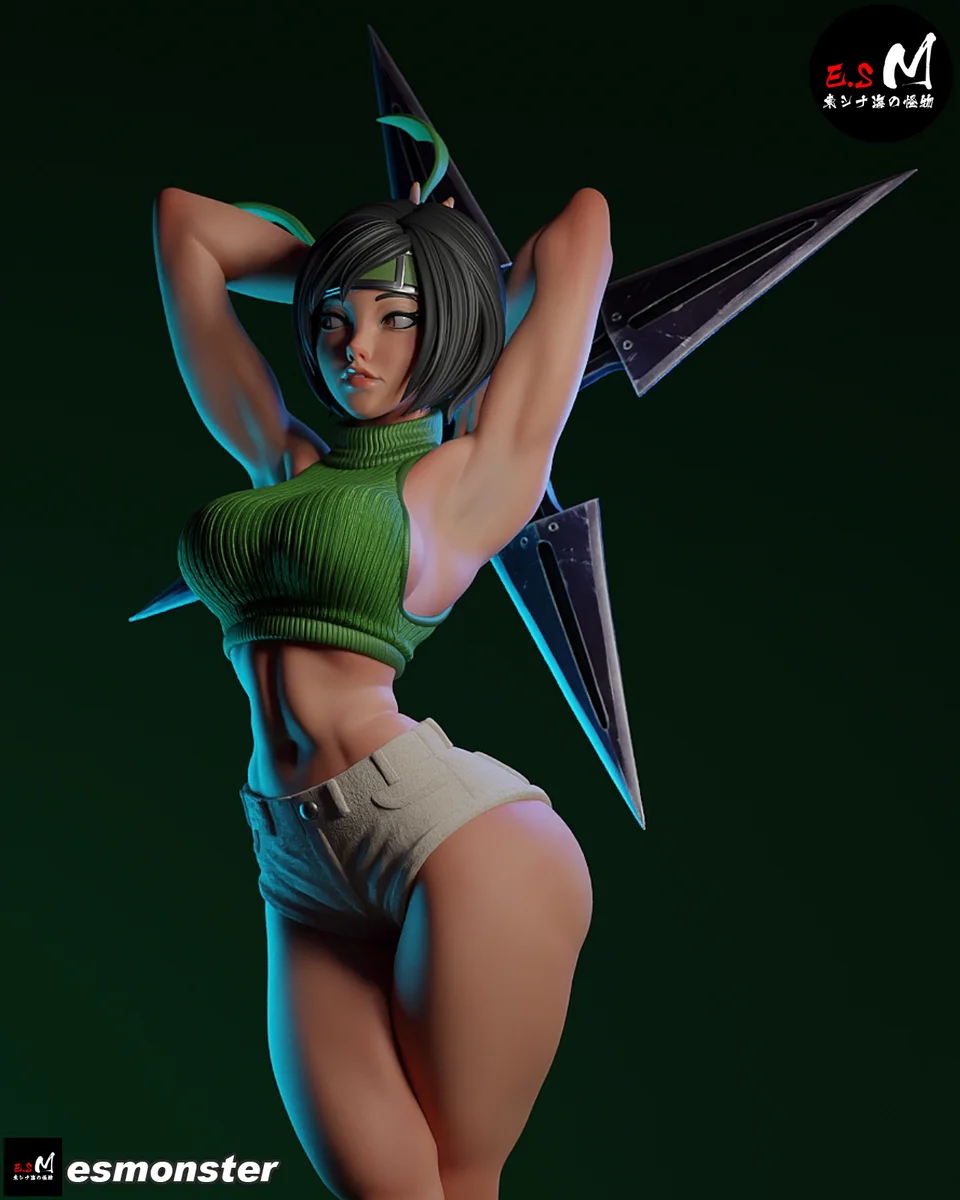 Yuffie | Fan Art | 3D Printed Resin Model Garage Kit | *Un-Painted* | ES Monster 31
