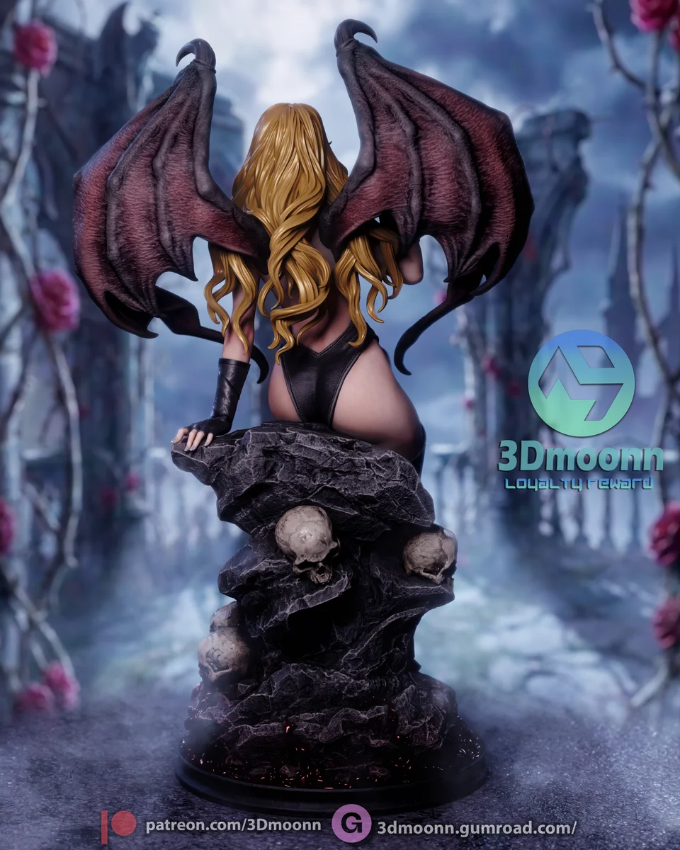 Draculina | Fan Art | 3D Printed Resin Model Garage Kit | *Un-Painted* | 3DMoonn 4