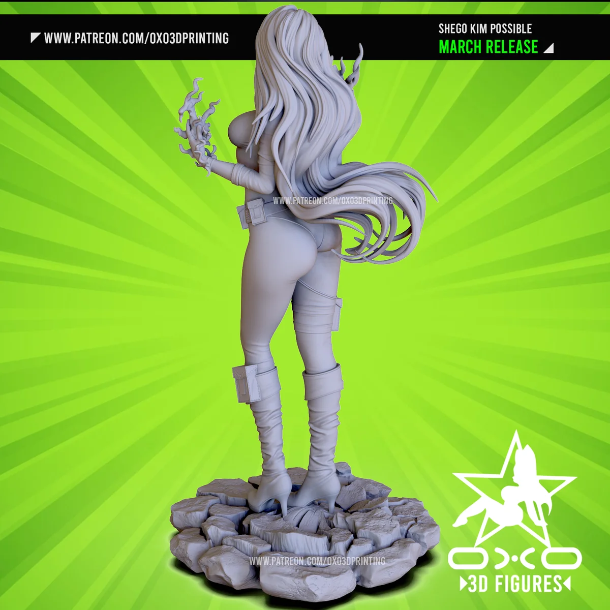 Green Shegoo | Fan Art | 3D Printed Resin Model Garage Kit | *Un-Painted* | OXO3D 5
