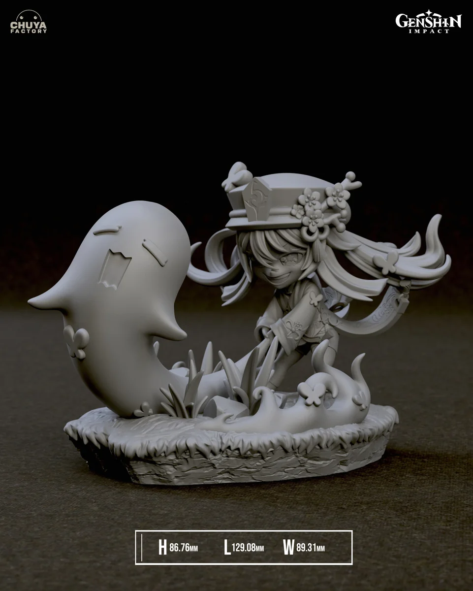 Chibi Hu Tao | Fan Art | 3D Printed Resin Model Garage Kit | *Un-Painted* | Chuya Factory 10