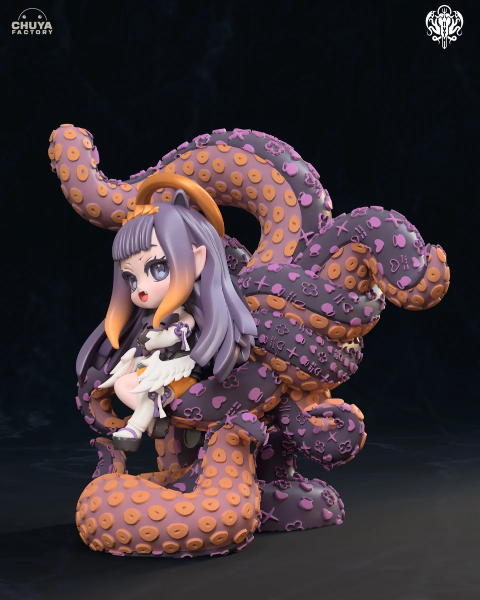 Chibi Ninomae Ina'nis | Fan Art | 3D Printed Resin Model Garage Kit | *Un-Painted* | Chuya Factory 4