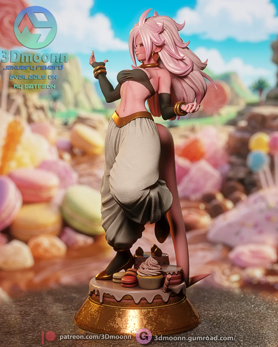 Android 21 | Fan Art | 3D Printed Resin Model Garage Kit | *Un-Painted* | 3DMoonn 5