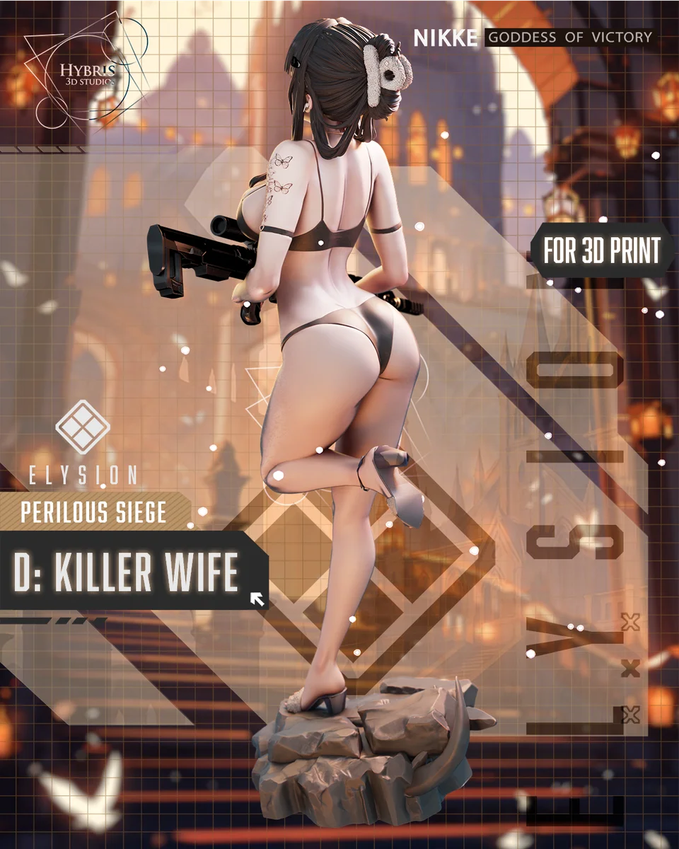 D Killer Wife | Fan Art | 3D Printed Resin Model Garage Kit | *Un-Painted* | Hybris Studios 13