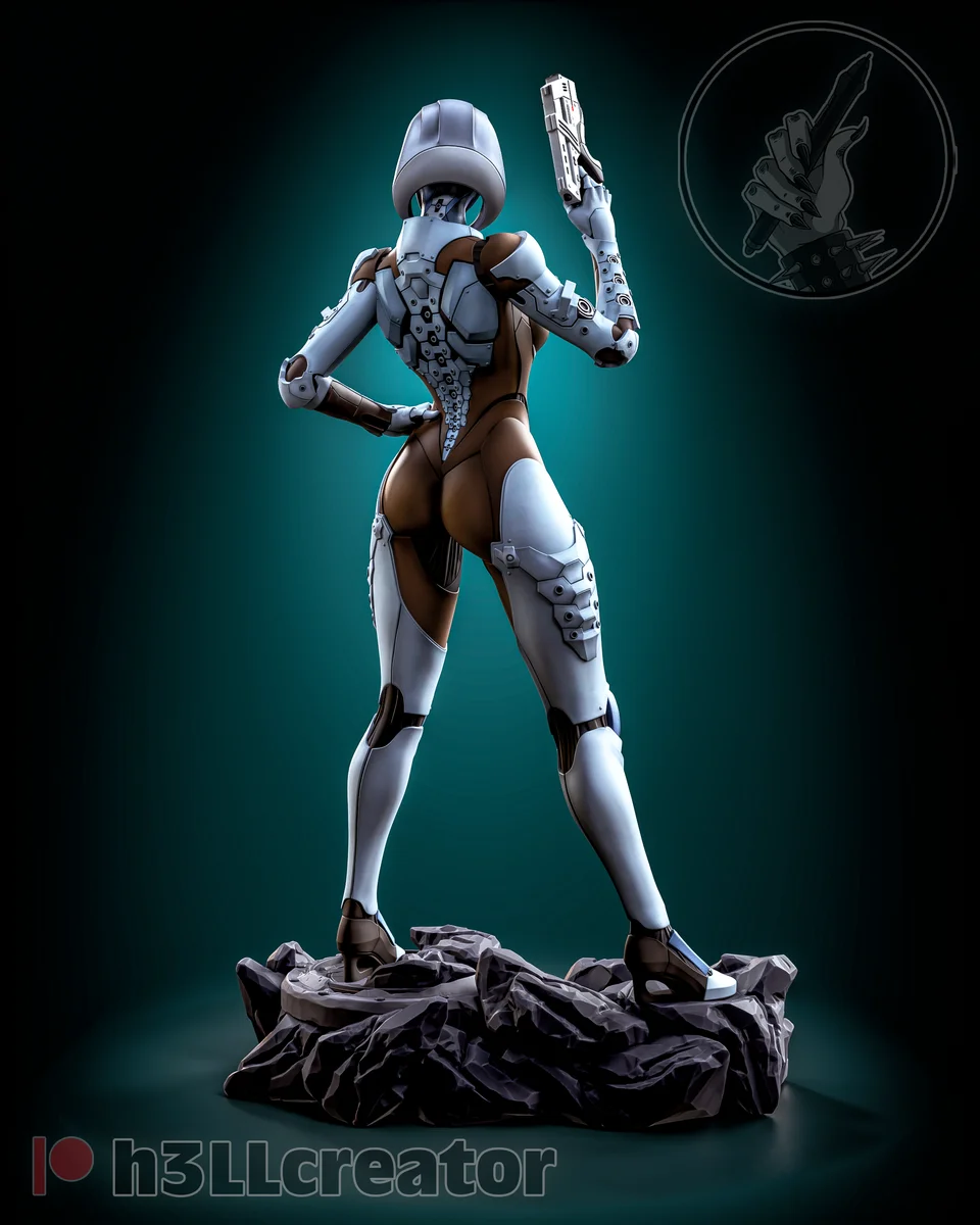 Edi | Fan Art | 3D Printed Resin Model Garage Kit | *Un-Painted* | H3LL Creator 8