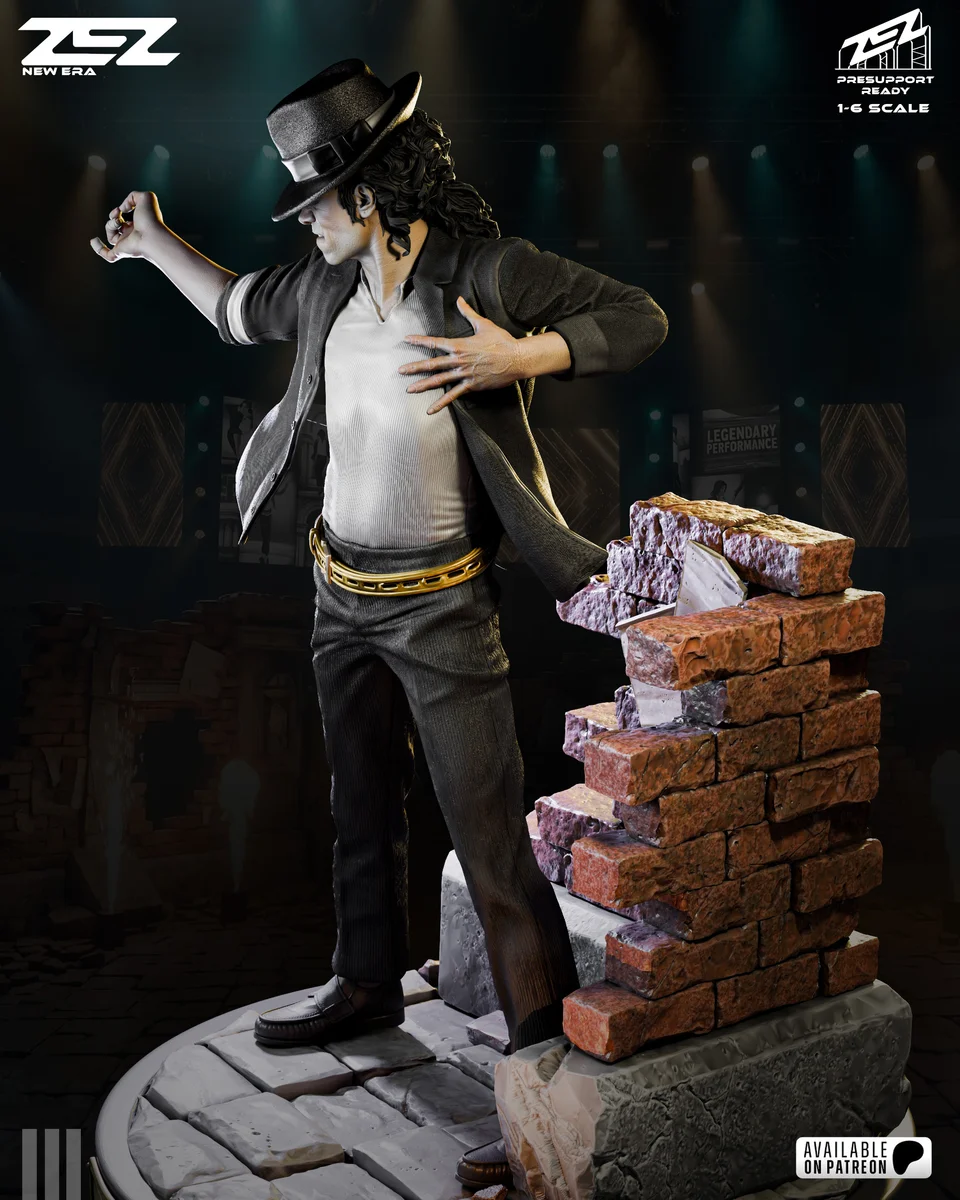 Michael Jackson | Fan Art | 3D Printed Resin Model Garage Kit | *Un-Painted* | ZEZ Studio 8