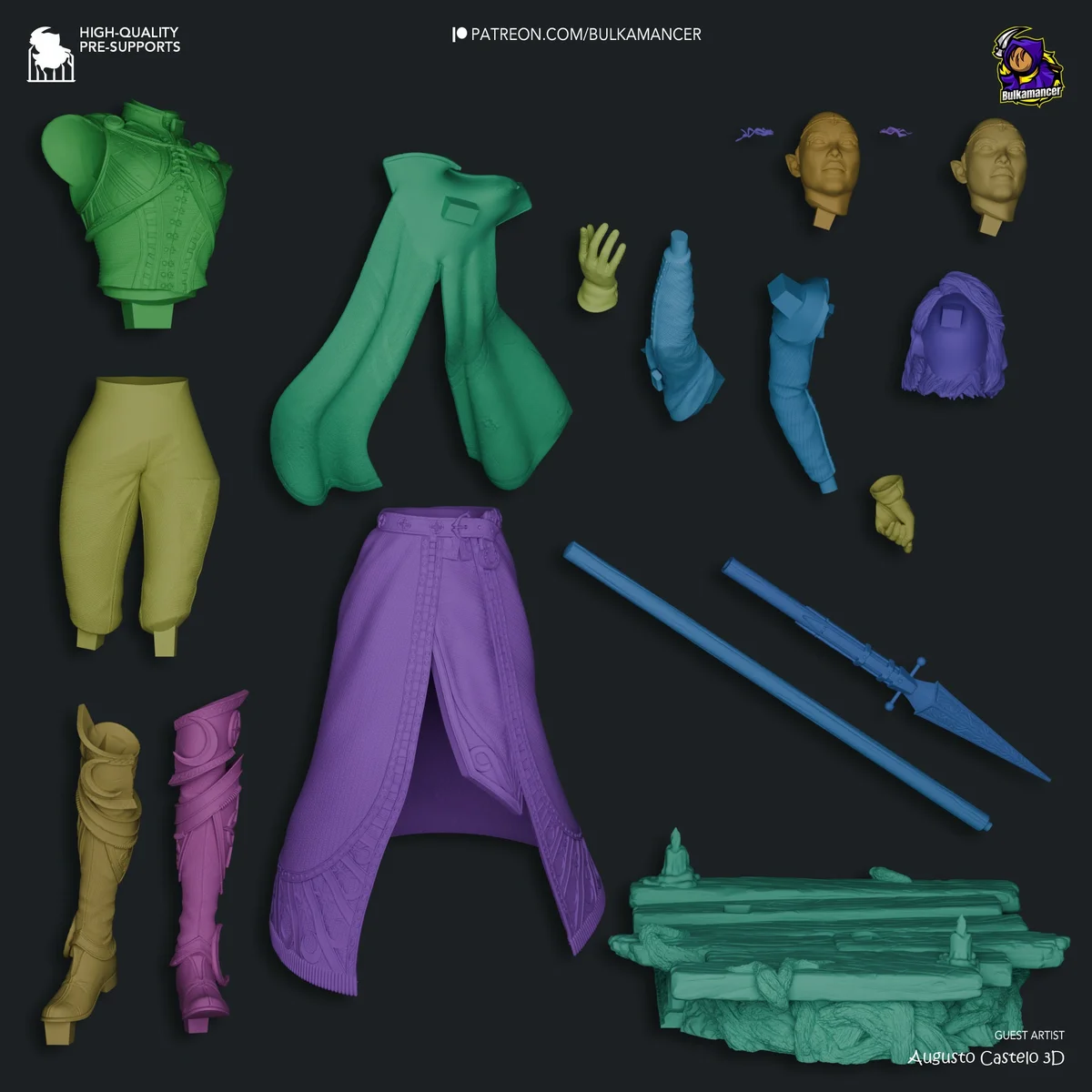 Moon Cleric | Fan Art | 3D Printed Resin Model Garage Kit | *Un-Painted* | Bulkamancer 10
