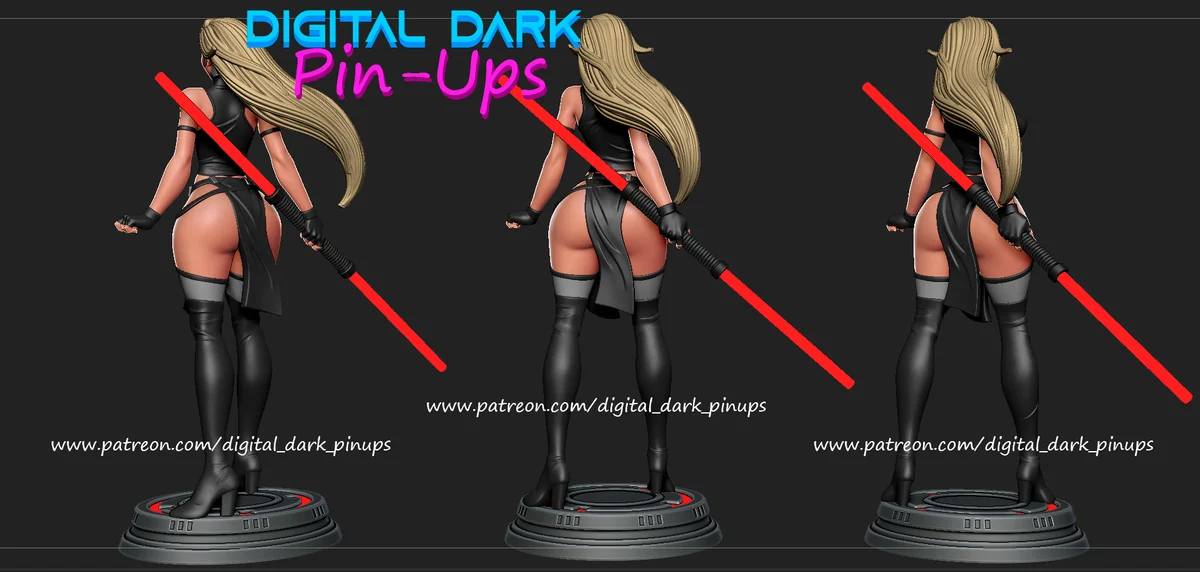 Sith Girl | Fan Art | 3D Printed Resin Model Garage Kit | *Un-Painted* | Digital Dark 3