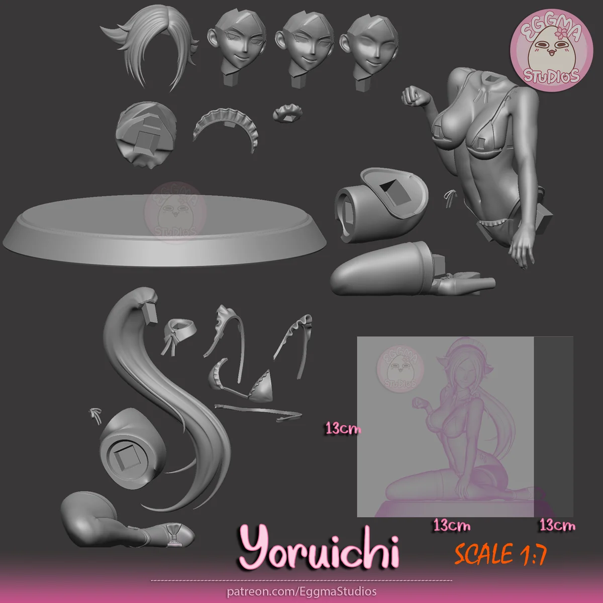 Yoruichi | Fan Art | 3D Printed Resin Model Garage Kit | *Un-Painted* | EggmaStudios 15