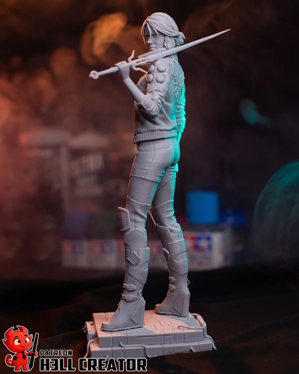 Ciri | Fan Art | 3D Printed Resin Model Garage Kit | *Un-Painted* | H3LL Creator 10