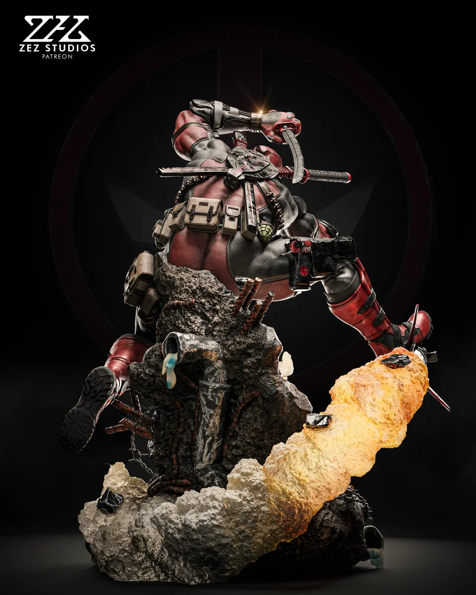 Deadpool | Fan Art | 3D Printed Resin Model Garage Kit | *Un-Painted* | ZEZ Studio 4