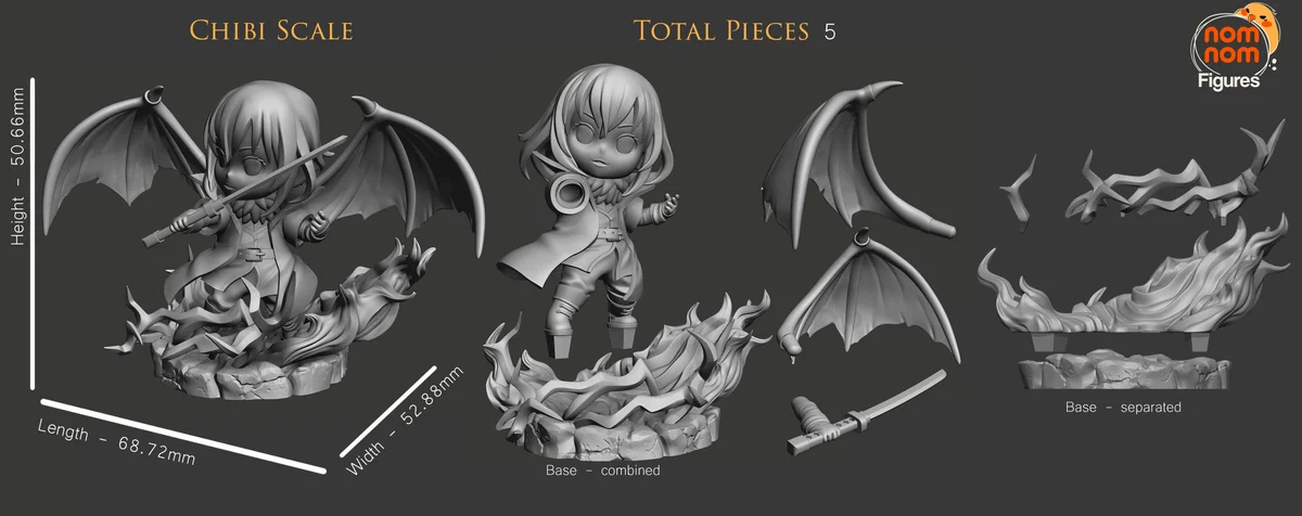 Chibi Rimuru | Fan Art | 3D Printed Resin Model Garage Kit | *Un-Painted* | Nomnom 5