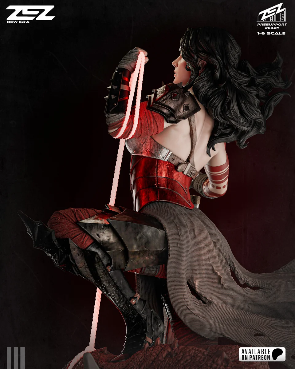 Wonder Woman Absolute | Fan Art | 3D Printed Resin Model Garage Kit | *Un-Painted* | ZEZ Studio 8