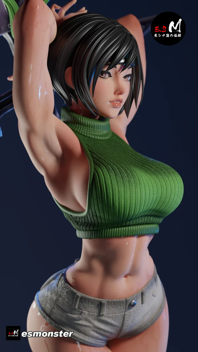 Yuffie | Fan Art | 3D Printed Resin Model Garage Kit | *Un-Painted* | ES Monster 12