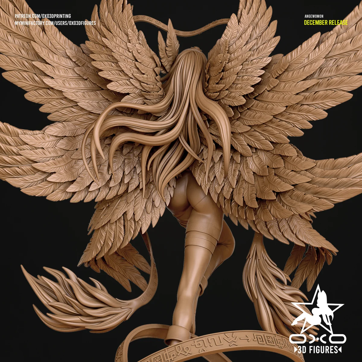 Angewomon | Fan Art | 3D Printed Resin Model Garage Kit | *Un-Painted* | OXO3D 3