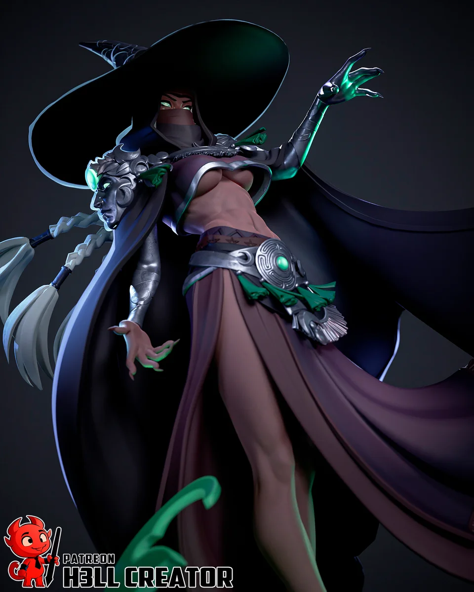 Hecate | Fan Art | 3D Printed Resin Model Garage Kit | *Un-Painted* | H3LL Creator 4