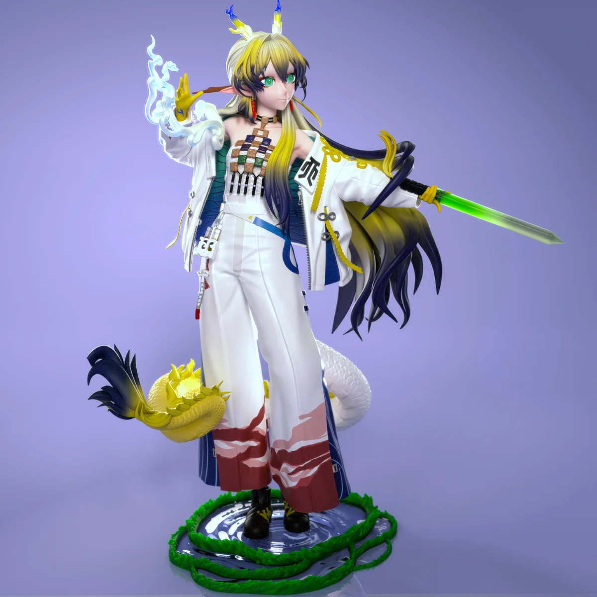 Shu | Fan Art | 3D Printed Resin Model Garage Kit | *Un-Painted* | Inari Figure 3