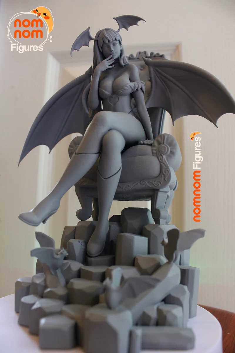 Morrigan Aensland - v01 | Fan Art | 3D Printed Resin Model Garage Kit | *Un-Painted* | Nomnom 5