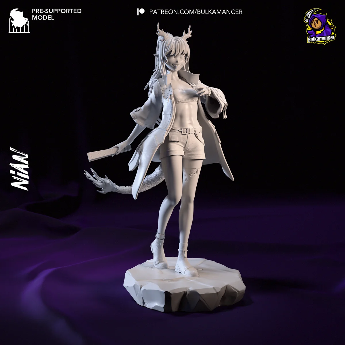Nian | Fan Art | 3D Printed Resin Model Garage Kit | *Un-Painted* | Bulkamancer 3