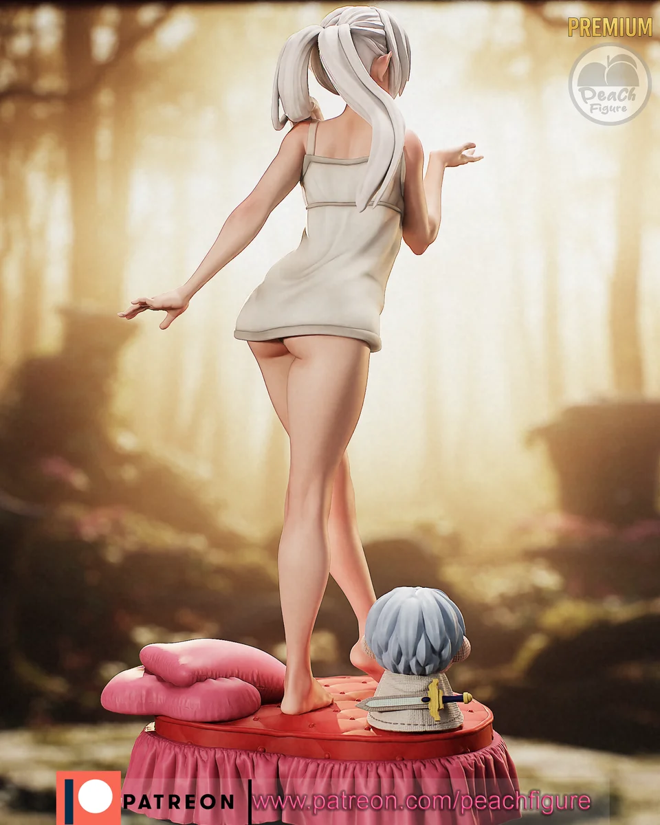 Frieren | Fan Art | 3D Printed Resin Model Garage Kit | *Un-Painted* | Peach Figure 3