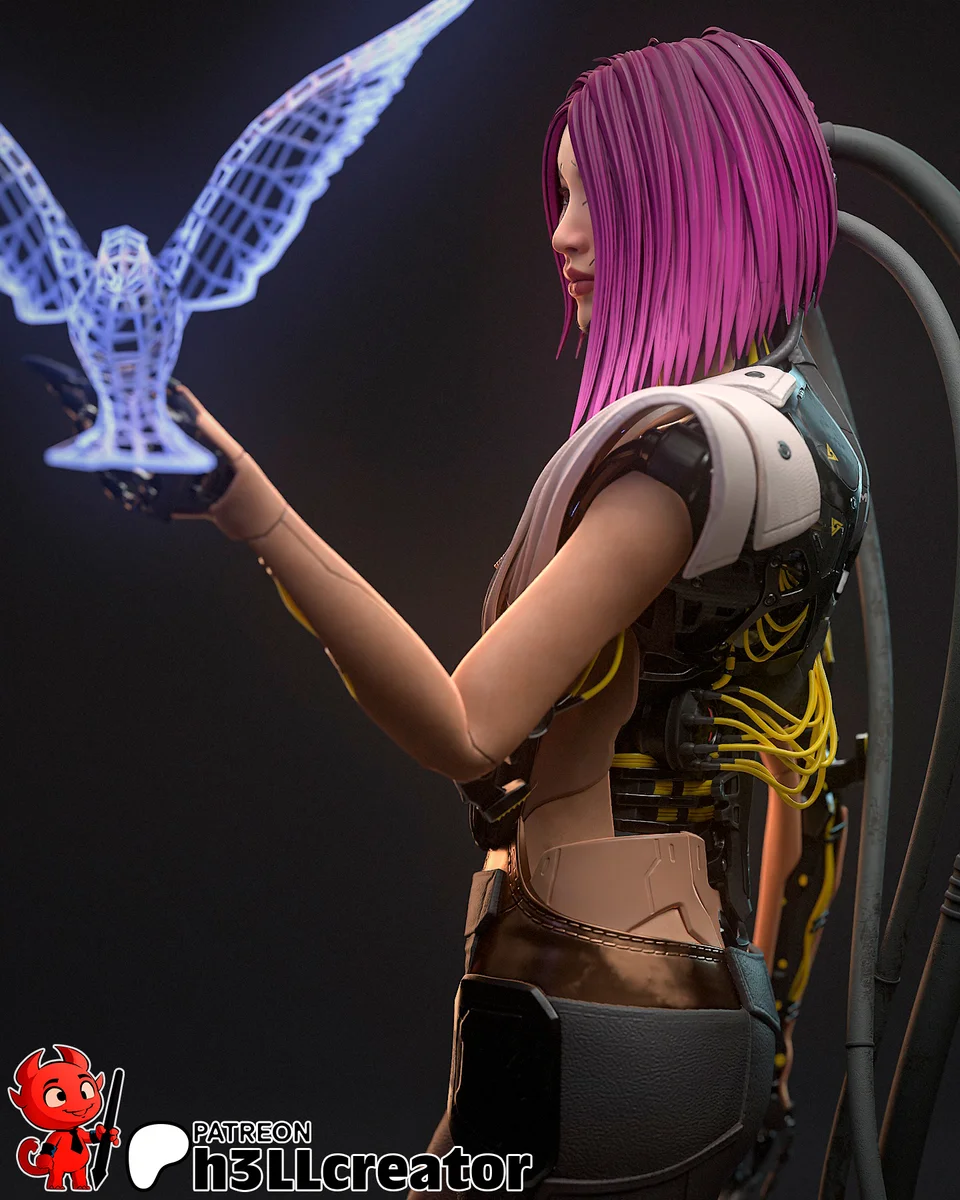 Songbird | Fan Art | 3D Printed Resin Model Garage Kit | *Un-Painted* | H3LL Creator 5