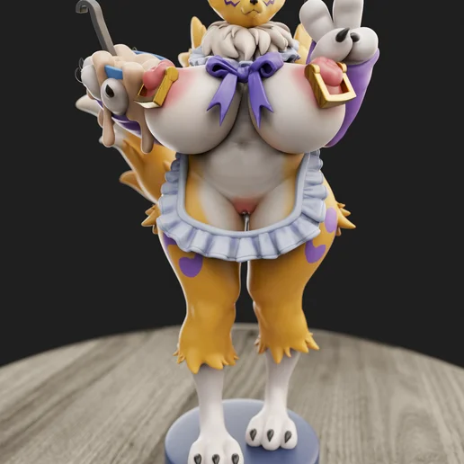 Cake Renamon | Fan Art | 3D Printed Resin Model Garage Kit | *Un-Painted* | AnyoneNSFW 7