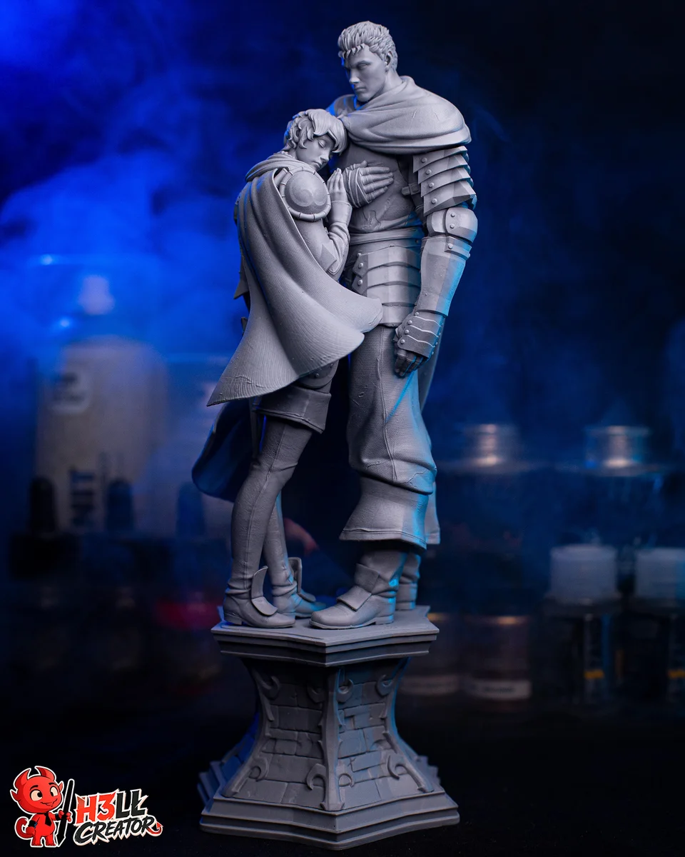 Guts and Casca | Fan Art | 3D Printed Resin Model Garage Kit | *Un-Painted* | H3LL Creator 9