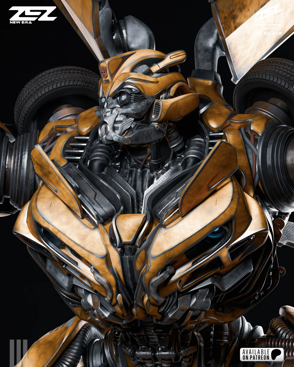 Bumblebee | Fan Art | 3D Printed Resin Model Garage Kit | *Un-Painted* | ZEZ Studio 5