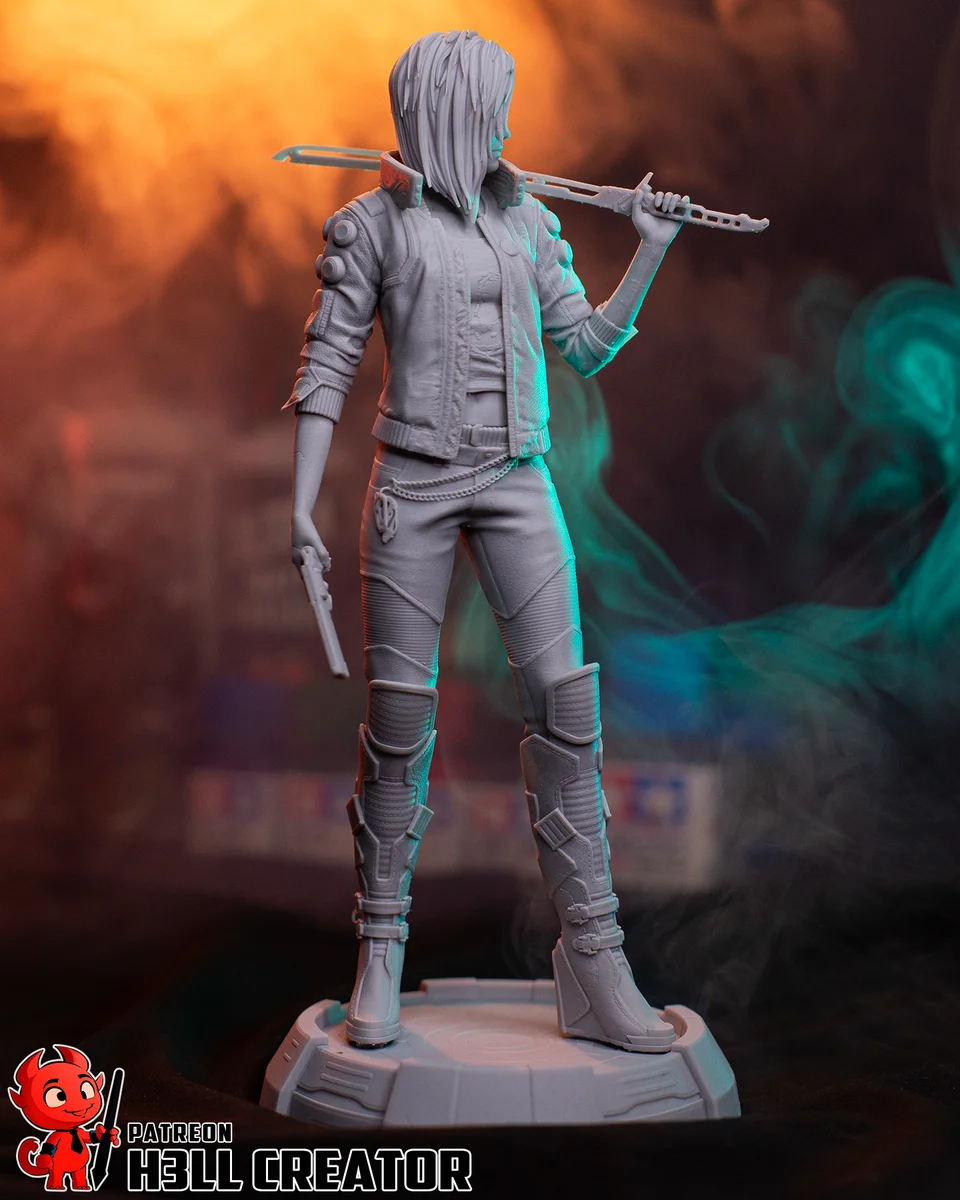 Female V | Fan Art | 3D Printed Resin Model Garage Kit | *Un-Painted* | H3LL Creator 11