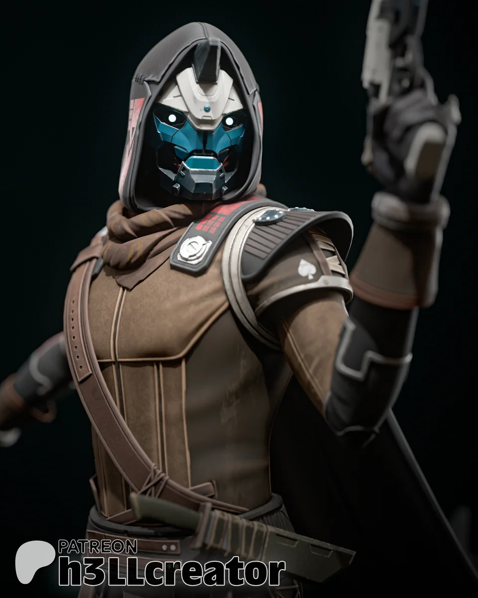 Cayde 6 | Fan Art | 3D Printed Resin Model Garage Kit | *Un-Painted* | H3LL Creator