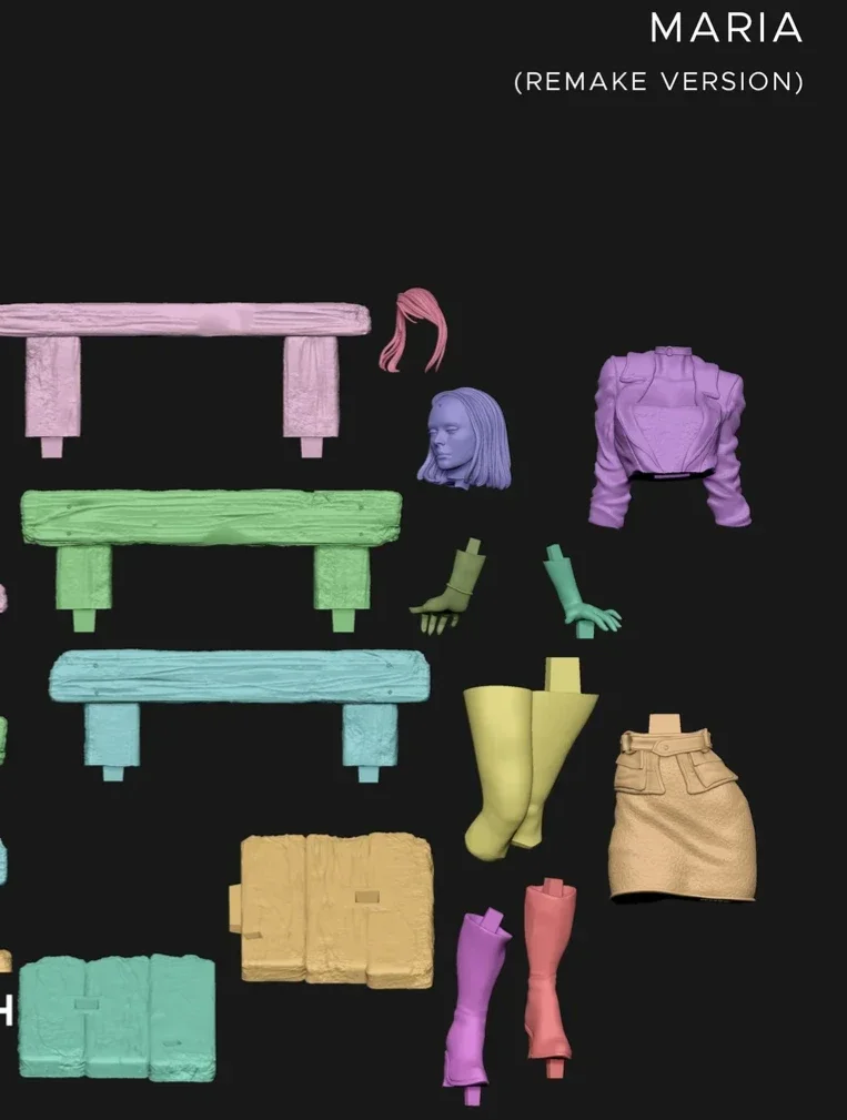 Maria | Fan Art | 3D Printed Resin Model Garage Kit | *Un-Painted* | Nympha3D 10