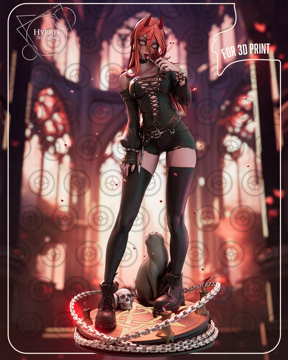 Goth Power | Fan Art | 3D Printed Resin Model Garage Kit | *Un-Painted* | Hybris Studios 4