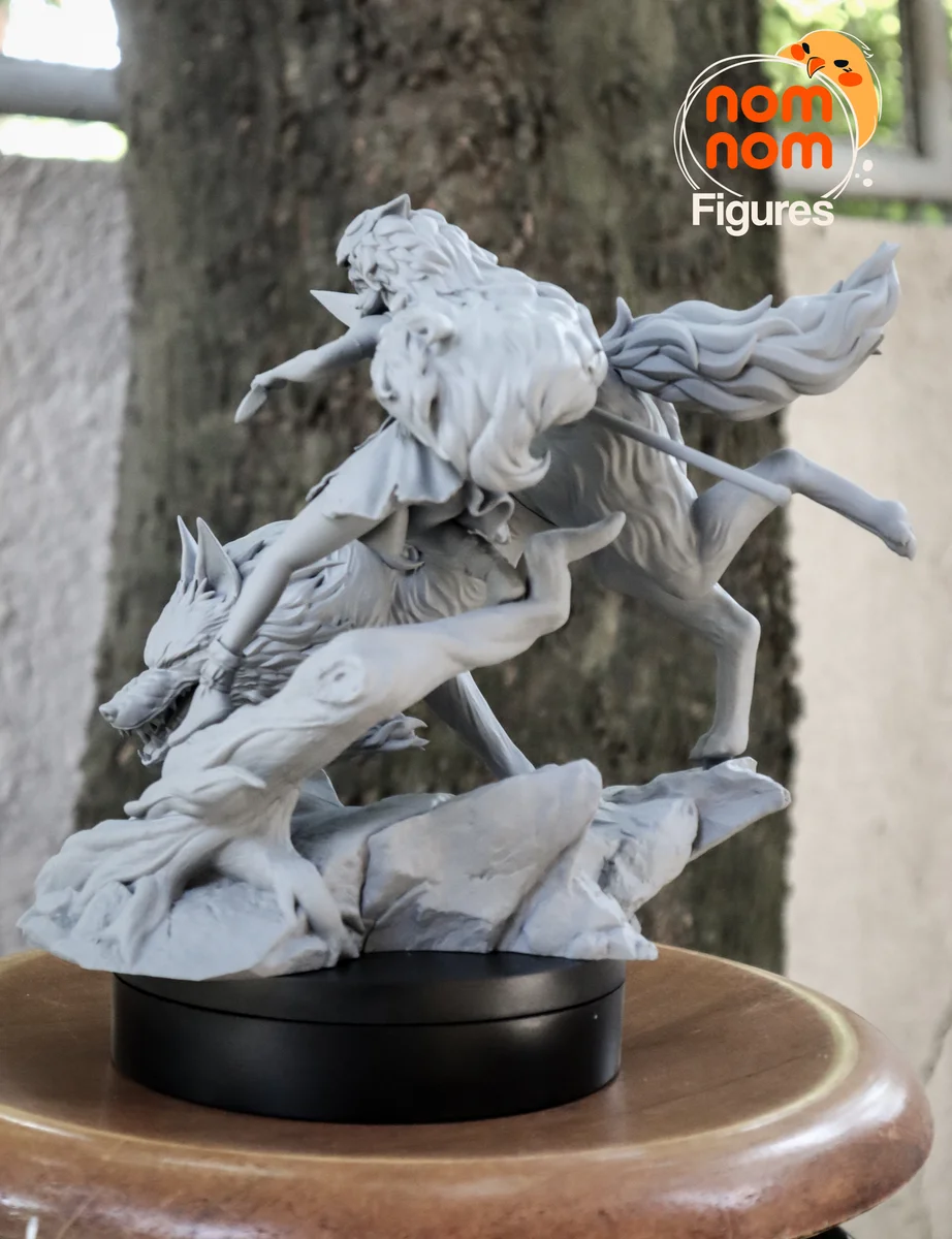 Princess Mononoke | Fan Art | 3D Printed Resin Model Garage Kit | *Un-Painted* | Nomnom 7