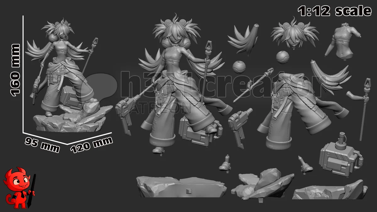 Koleda Belobog | Fan Art | 3D Printed Resin Model Garage Kit | *Un-Painted* | H3LL Creator 7